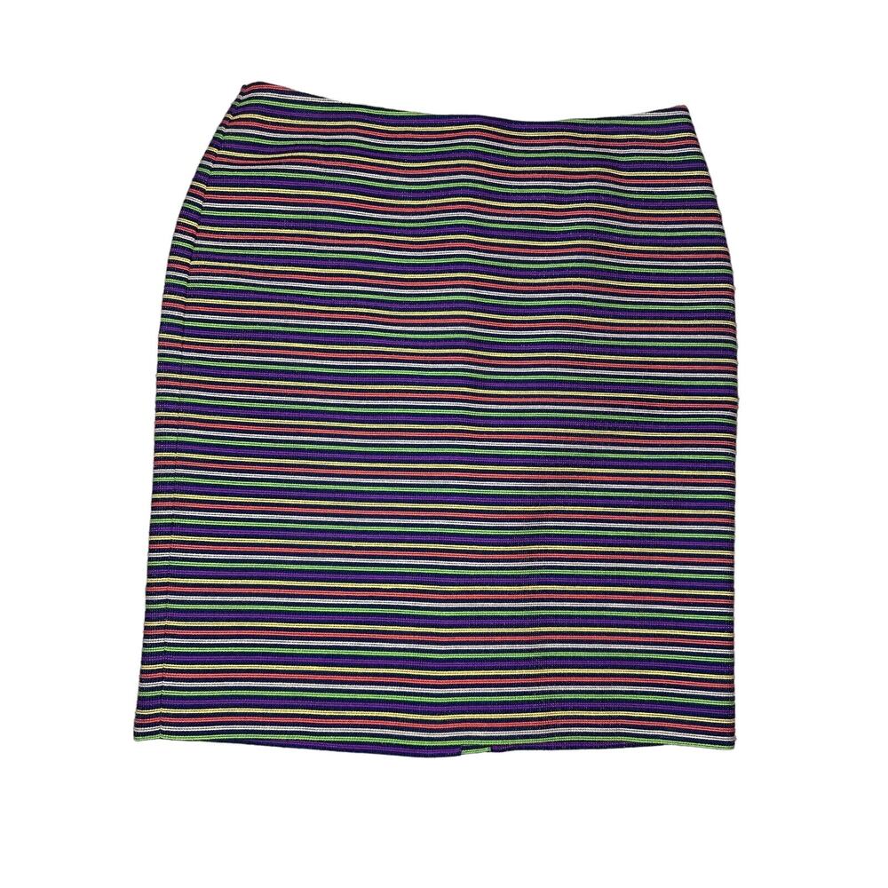 Talbots Rainbow Stripe Pencil Skirt Womens Size 10 Lined Career Workwear